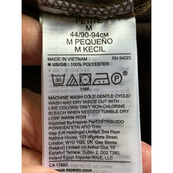 Banana Republic brown satiny tunic, medium petite, NWT, classic, sophisticated - Picture 7 of 7